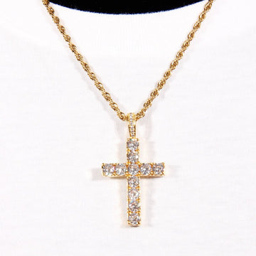 Solid  Cz Cross Pendant ZUU KING